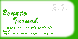 renato ternak business card